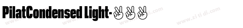 PilatCondensed Light字体转换